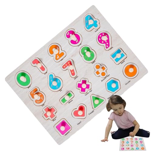 Djowyh Kleinkind-Rätsel,Alphabet-Puzzle-Steckbrett - Holzpuzzle-Set, Spielzeug, Feinmotorik-Frühlernen, Vorschulpädagogisches Geschenk von Djowyh