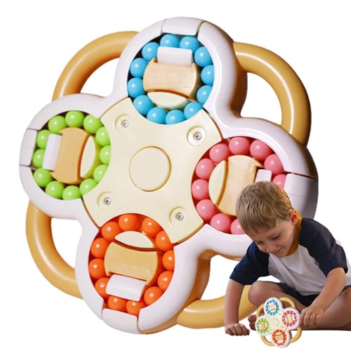 Djowyh Magic Bean Cube Spinner, Magic Bean Fidget Toy | Handheld Zappet Toy Magic Bean Finger Cube,Brain Teaser Kreatives Puzzlespiel für Erwachsene und Kinder von Djowyh