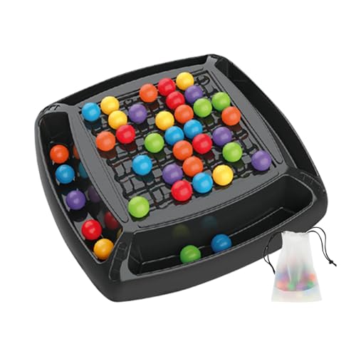 Djowyh Strategie Schachbrett | 48/80/120/240 Stück Puzzle Schach Brettspiel | Intellektuelles Rainbow Ball Gesellschaftsspiele | Regenbogenball Schachbrett Strategiespiele Für Erwachsene Kinder von Djowyh