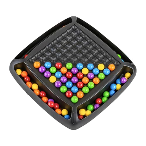 Djowyh Strategie Schachbrett | 48/80/120/240 Stück Puzzle Schach Brettspiel | Intellektuelles Rainbow Ball Gesellschaftsspiele | Regenbogenball Schachbrett Strategiespiele Für Erwachsene Kinder von Djowyh