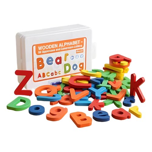 Djowyh Toddler Buchstaben Lernspielzeug, 52 teiliges Buchstaben Zuordnungsspiel, Vorschulaktivitäten für Leseübungen Wortschatzaufbau zu Hause und im Klassenzimmer Djowyh Toddler Buchstaben Lernspielzeug, 52 teiliges Buchstaben Zuordnungsspiel, Vorschulaktivitäten für Leseübungen Wortschatzaufbau zu Hause und im Klassenzimmer von Djowyh