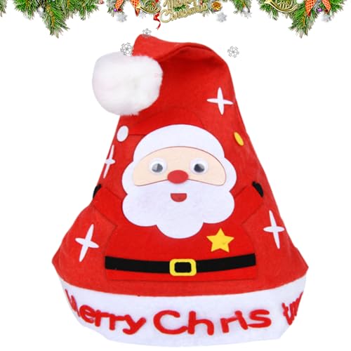 Djowyh Weihnachtsmuster Bastelmaterial,Handgemachtes Weihnachtsmützen Bastelset - Santa Spielzeug Set für Mädchen Kinder Kindergarten Weihnachten Valentinstag Djowyh Weihnachtsmuster Bastelmaterial,Handgemachtes Weihnachtsmützen Bastelset - Santa Spielzeug Set für Mädchen Kinder Kindergarten Weihnachten Valentinstag von Djowyh