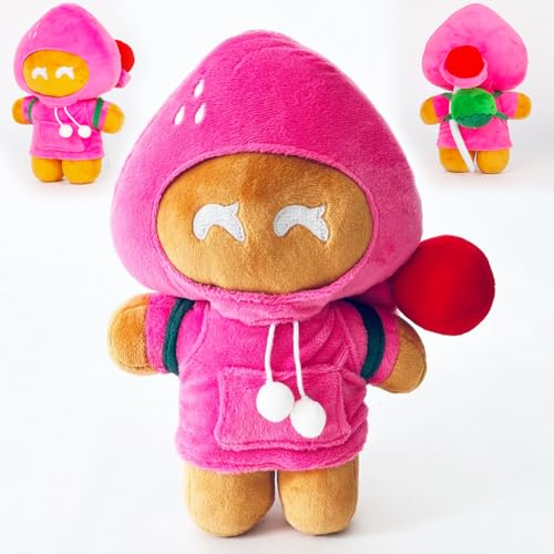 Cookie Run Kingdom PlüSchtier 10in Weiches Schattenmilch Keks PlüSch,SüßEs Kuscheltier FüR Gaming-Fans & 4 5 6 7 8 9 JäHrige Jungen & MäDchen,Squishy Spielcharakter Spielzeug. (Strawberry Cookie) von Dlishka