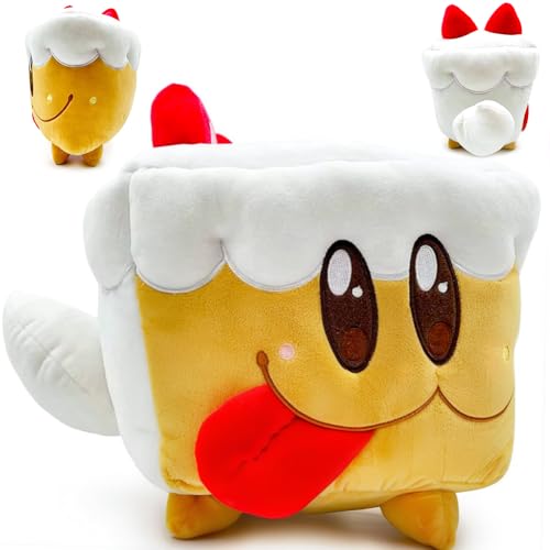 Cookie Run Kingdom PlüSchtier 10in Weiches Schattenmilch Keks PlüSch,SüßEs Kuscheltier FüR Gaming-Fans & 4 5 6 7 8 9 JäHrige Jungen & MäDchen,Squishy Spielcharakter Spielzeug. (White Cake Hound) von Dlishka