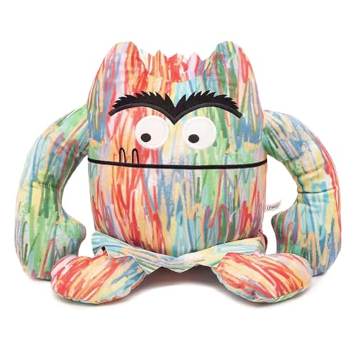 Farbenmonster Plushie, Bunte Monster Plüschtier für eine fröhliche und unbeschwerte Stimmung, Halloween oder Birthday Decorations Monster Kuscheltier Geschenke für Jungen oder Mädchen. (13.7Zoll) von Dlishka