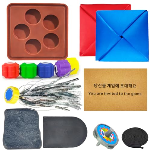 Dlishka Gonggi Koreanisches Spiel,Traditionelles Koreanisches Spielzeug für Kinder und Erwachsene,5 Verschiedene Spiele, Ideal für Hand-Auge-Koordination und Spaß, Reisen (Gonggi Set) von Dlishka