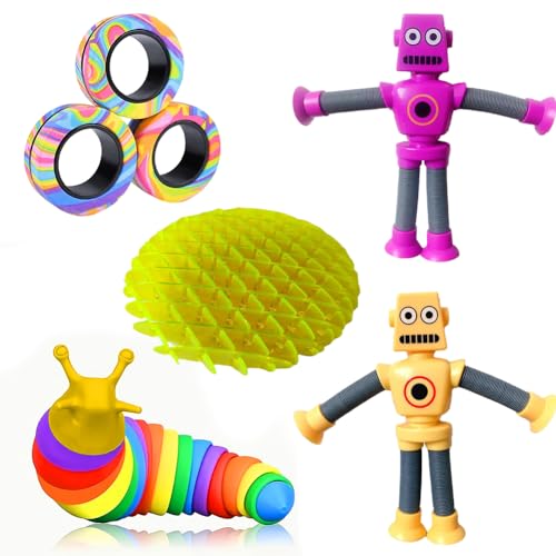 Fidget Toys FüR Kinder:Antistress Spielzeug Set Mit Stress Ball,Stimming Toy,Stretchy Spielzeug,Magnet Mini Man Und Infinity Cube-Anxiety Relief Perfekt FüR Besondere BedüRfnisse. (A) von Dlishka