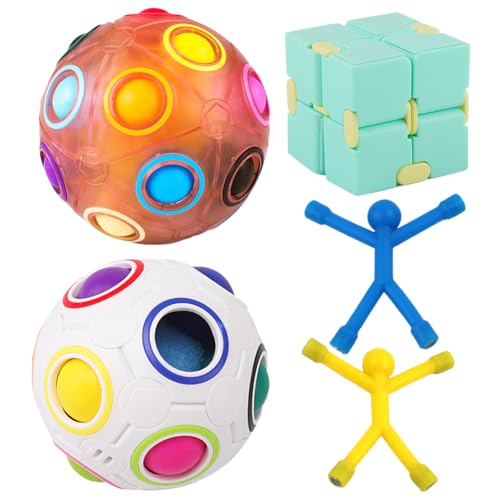 Fidget Toys FüR Kinder:Antistress Spielzeug Set Mit Stress Ball,Stimming Toy,Stretchy Spielzeug,Magnet Mini Man Und Infinity Cube-Anxiety Relief Perfekt FüR Besondere BedüRfnisse. (B) von Dlishka