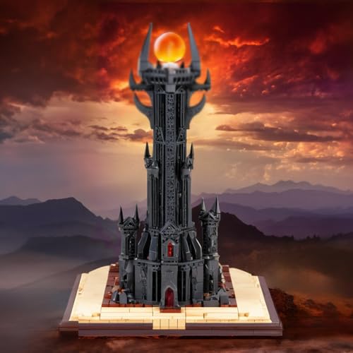 Lord Of Castle Architecture Klemmbausteine,988 Teile Fantasy Burg Bauset Mit Led Licht,Kreatives Lernspielzeug FüR Erwachsene & Kinder,Dunkler Turm Modell,Ideal Icons Geschenk FüR Kreatives Spielen. von Dlishka