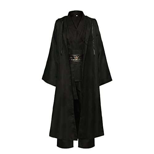 Dmspace Samurai Uniform Mittelalterliches Vintage Cosplay Kostüm Herren Tunika Retro Renaissance Ritterkostüm Cosplay Kleidung Halloween Karneval Bühnenauftritt Kostüm von Dmspace