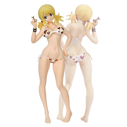 Lucy Heartfilia Anime Figuren Fairy Tail Figur Badeanzug Stil 22cm PVC Actionfiguren Sammlerstück Statue Desktop Dekoration Geschenke für Anime Fans von Dmspace