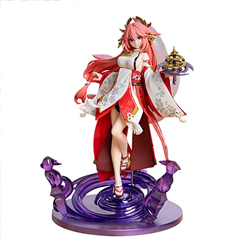 Yae Miko Figur 25cm PVC Großes Modell Anime Actionfigur Spielzeug Mädchen Modell Statue Desktop Dekoration Geschenke für Anime Fans von Dmspace