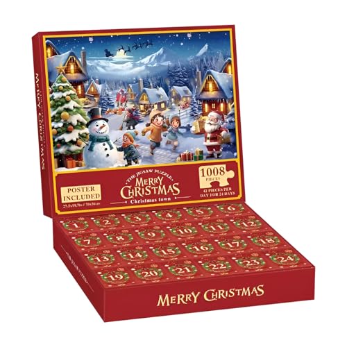 Dmuzsoih 2025 Weihnachts Adventskalender - 24 Puzzle Countdown Kalender für Weihnachten - Lustiges Interaktives Spielzeug für Saisonale Klassenraum Dmuzsoih 2025 Weihnachts Adventskalender - 24 Puzzle Countdown Kalender für Weihnachten - Lustiges Interaktives Spielzeug für Saisonale Klassenraum von Dmuzsoih