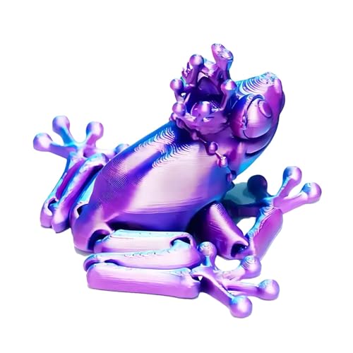 Dmuzsoih 3D-gedrucktes Spielzeug,3D-Gedruckter Frosch, Zappelspielzeug für Erwachsene, Zappelfrosch 3D-gedrucktes, bewegliches Spielzeug, Froschspielzeug mit beweglichen Gelenken, Zappelspielzeug für von Dmuzsoih