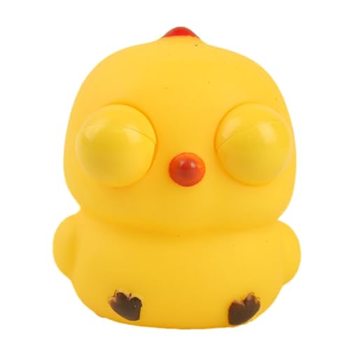 Dmuzsoih Chick drückte Augenspielzeug aus, Squeezy -Tierspielzeug mit Pop -Out -Augen | Hühner -Cartoon -Squeeze -Spielzeug | Stressabbau Stretch Ball Lustige Zappelgeräte für und Mädchen von Dmuzsoih