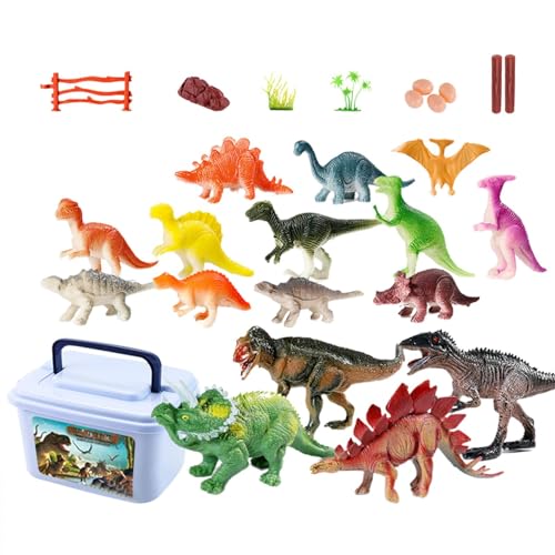 Dmuzsoih Dinosaurier-Spielzeug für Kinder, Dinosaurier-Spielset, Mini-Dino-Figuren-Kollektion, Tiere Triceratops Rex Flugsaurier-Skulpturen, pädagogisches Dinosaurier-Spielzeug, simuliertes von Dmuzsoih