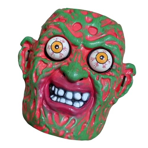 Dmuzsoih Halloween Gesichtsbedeckung, gruseliges explosives Auge Zombie Skelett Gruselige Gesichtsbedeckung, Kostüm Zubehör Halloween Performance Requisiten für Cosplay Partys Karneval von Dmuzsoih