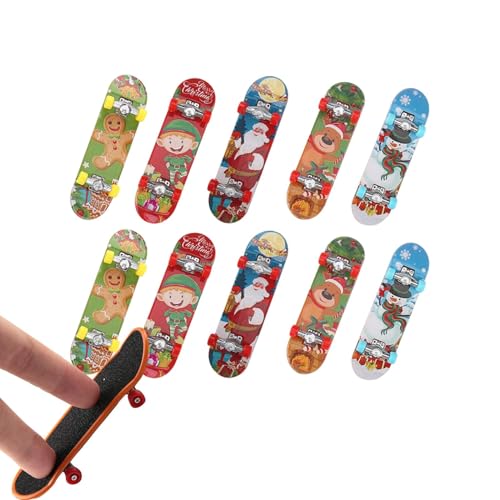 Dmuzsoih Kleine Finger-Skateboards für Kinder, Weihnachts-Finger-Skateboards,10X professionelle Fingerbretter - Neuartiges Spielzeug für Kinder, Skateboard-Lernspielzeug, Weihnachtsstrumpffüller für von Dmuzsoih