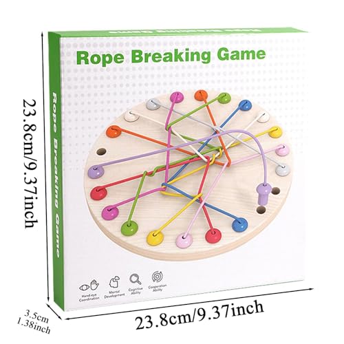 Dmuzsoih Rope ERWEITERUNGSPAMM, Rope Challenge Game - Strategie Seil, die Herausforderung fungieren,Brain Teaser Logic Brettspiel Feinmotorik Spielzeug für Mädchen von Dmuzsoih