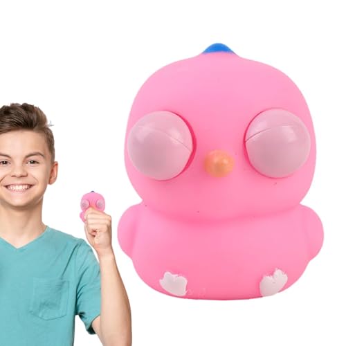 Dmuzsoih Squeezy Animal Toy mit Pop -Out -Augen, Animal Squeeze -Spielzeug | Hühner -Cartoon -Squeeze -Spielzeug - Stressabbau Stretch Ball Lustige Zappelgeräte für und Mädchen von Dmuzsoih