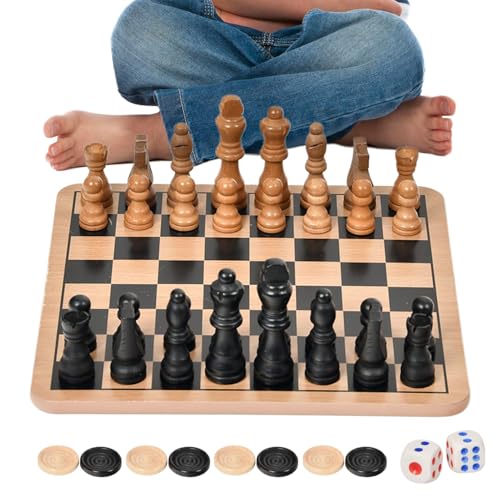 Dmuzsoih Tragbares Schachspiel | Schachspiel aus Holz,Beidseitiges Spielbrett Mit Figuren Für Anfänger Kinder Erwachsene Familie Reise Zuhause Dmuzsoih Tragbares Schachspiel | Schachspiel aus Holz,Beidseitiges Spielbrett Mit Figuren Für Anfänger Kinder Erwachsene Familie Reise Zuhause von Dmuzsoih