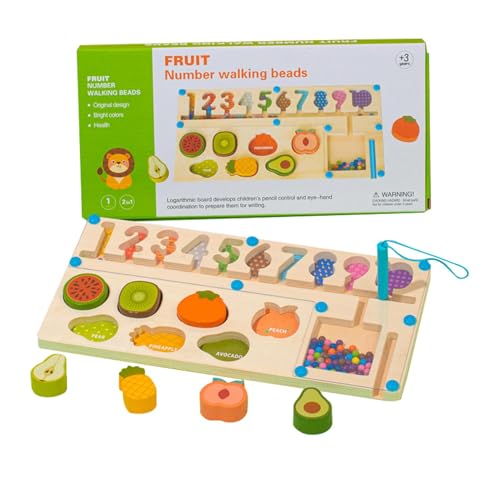 Dmuzsoih Zählpuzzlebrett, Farb- und Zahlenlabyrinth | 2-in-1-Zählspielzeug - Kognitives Denksport-Puzzle-Spielzeug, pädagogisches Zahlen-Matching-Spiel für Kinder ab 3 Jahren von Dmuzsoih