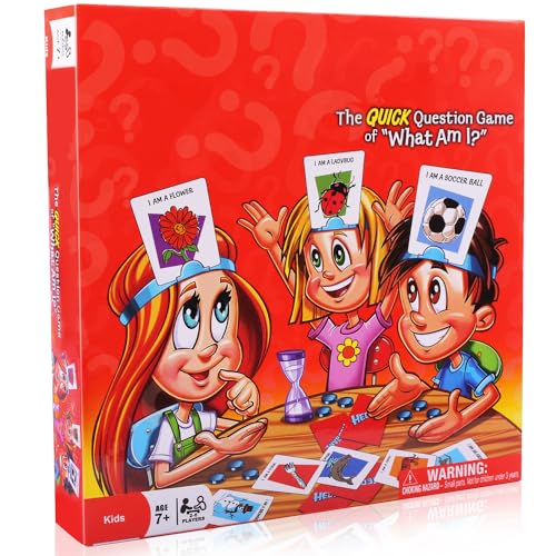 Dncvb was Bin Ich, Wer Ist Es Spiel Für Kinder, Wer Bin Ich, Unterhaltsame Kartenspiel für Jung und Alt Bild-Ratespiel für 2-6 Spieler, Lustiges Ratespiel Brettspiel für Kinder - Englisch Version von Dncvb