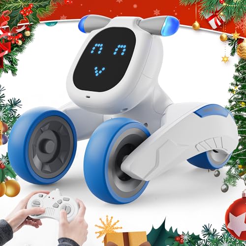 Dnenellr Roboter Spielzeug für Kinder, Ferngesteuerte Roboter Spielzeug, Programmierbar, Sprachsteuerung, Kann Singen und Tanzen, Intelligenter RC Roboterspielzeug für Jungen und Mädchen von Dnenellr