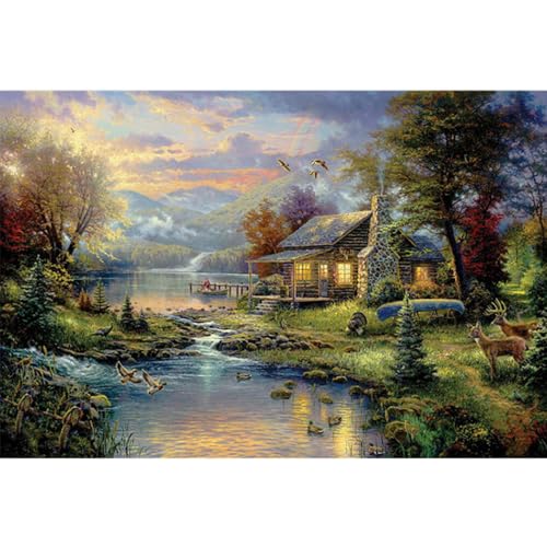 DoHTeck Puzzle Holzpuzzle (1000 Teile), Familienspiele für Erwachsene und Jugendliche (29,72 x 19,88 Zoll) von DoHTeck