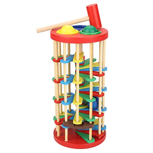 Ball-Drop-Spielzeug, Kleinkind-Spielzeug, Baby-Hammer-Spielzeug, Holzball-Drop-Spielzeug, Pounding-Bank-Hammer, Pound-Roll-Rampe, Spielzeug für, STEM-Lernspielzeug, von Doact