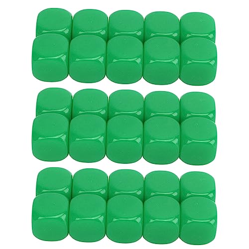 DIY-Würfel, 16 Mm Würfel aus Kunststoff, Langlebig, Wiederverwendbar für Brettspiele (Green) von Doact