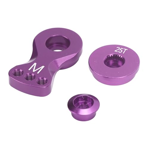 Doact Saver 25T Servoarm, Universeller Leichter Saver-Servoarm Vom M-Typ mit Einstellbarem Servo-Saver, Einfache Installation für 1/10 RC-Autos (Purple) von Doact