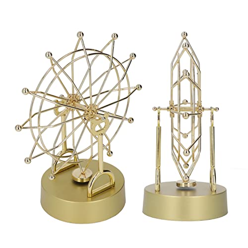 Riesenrad, Perpetuum Mobile Perpetuum Mobile, Elektronisches Modernes Riesenrad, Goldene Akzentdekoration, Kleine Figuren für Tischplatte, Bücherregal, Regal, Wohnzimmerdekoration von Doact