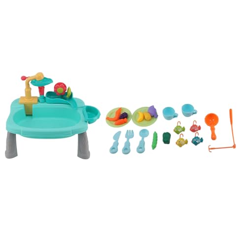 Spielspüle mit Fließendem Wasser, Elektronisches Spielzeug für Geschirrspüler, Drehbarer Wasserhahn, Automatische Wasserzirkulation, Spielzeugspüle, Kinderspielspüle, von Doact