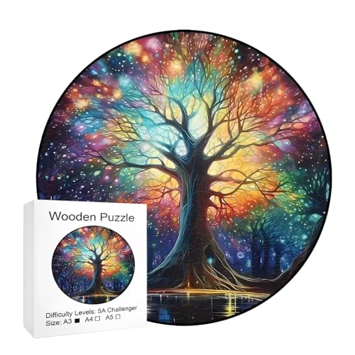 Doafoce Holzpuzzle Erwachsene 176 Teile Baum des Lebens Wooden Puzzle mit Geschenkbox 3D Einzigartiges Holz Puzzle Erwachsen für Teenager und Erwachsene Puzzlespiel (28 × 28cm) von Doafoce