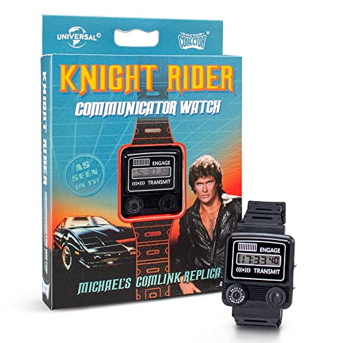 Doctor Collector Supercar Knight Rider Communicator Watch, offizielle Replik von Michaels Comlink, digitale Sammleruhr mit Knight Industries Logo von Doctor Collector