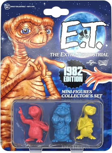 Doctor Collector E.T. Der Außerirdische, Mini-Figuren-Kollektion, Edition 1982, offizielle Verpackung mit 3 farbigen Miniaturen von Doctor Collector