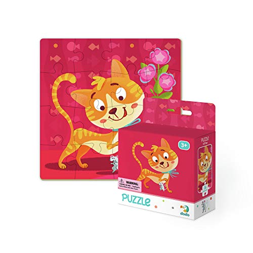 Dodo D300112 Educational Kitten Puzzle 16 Pieces, Various von Dodo