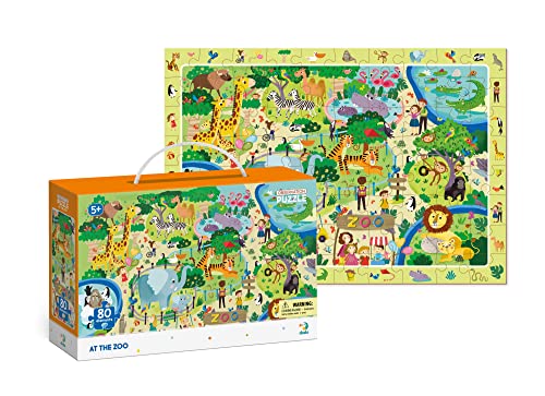 Dodo D300259 Educational at The Zoo Observation Puzzle 80 Pieces, Various von Dodo