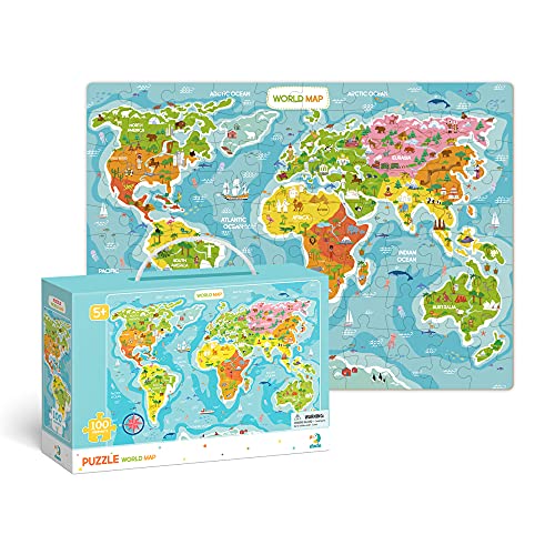 Dodo Map of The World Educational Gift Set. 100 Piece Puzzle. D300123 Suitable for Children 5 Years +, Various von Dodo