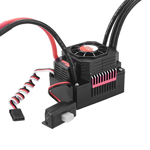 Dodoore 80A ESC Wasserdichter Bürstenloser Elektrischer Geschwindigkeitsregler für 1/10 RC Truck Off-Road-Auto, Wasserdicht und Staubdicht, Starke Widerstandsfähigkeit, Hervorragende von Dodoore