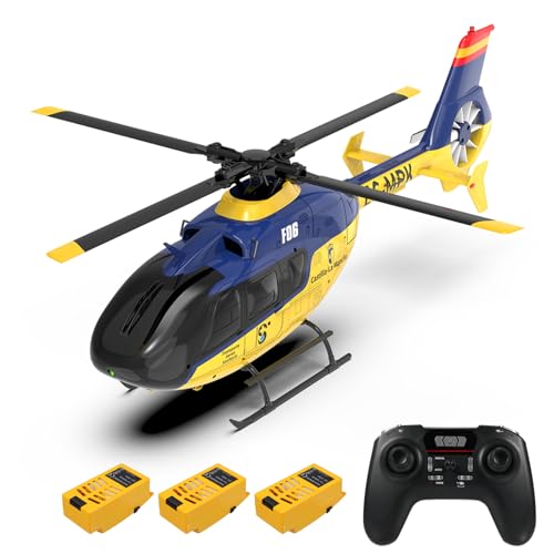 Dodoore Ferngesteuerter Hubschrauber, 2,4 GHz RC Helikopter mit bürstenlosen Motoren, Höhenhaltung, Gyro, optischer Flusspositionierungsfunktion und LED Leuchten, Mini Hubschrauber für Anfänger von Dodoore