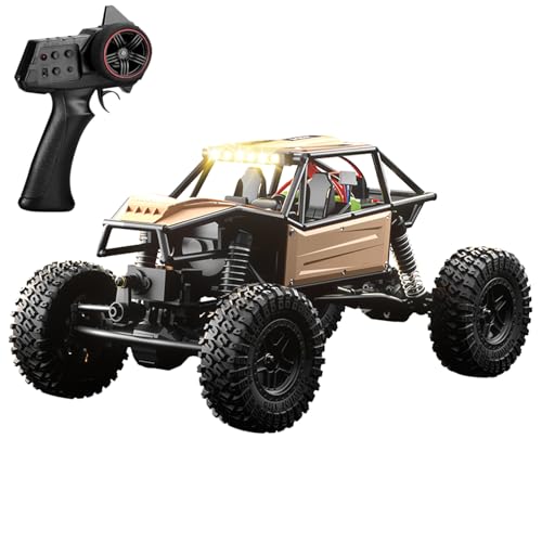 Dodoore Ferngesteuertes Auto, 1:18 2,4 GHz RC Auto 4WD-Offroad-Rock-Crawler Geländewagen RC Car Geschenke mit LED Scheinwerfern von Dodoore