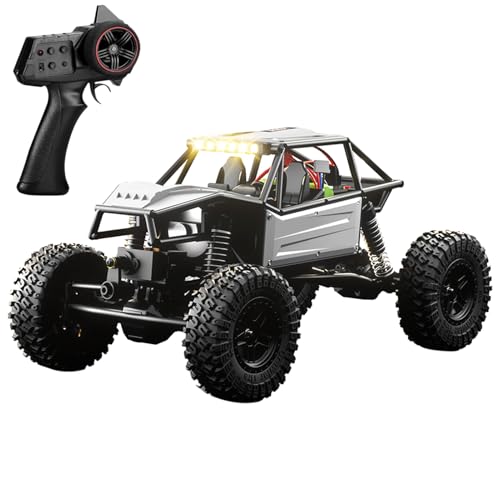 Dodoore Ferngesteuertes Auto, 1:18 2,4 GHz RC Auto 4WD-Offroad-Rock-Crawler Geländewagen RC Car Geschenke mit LED Scheinwerfern von Dodoore