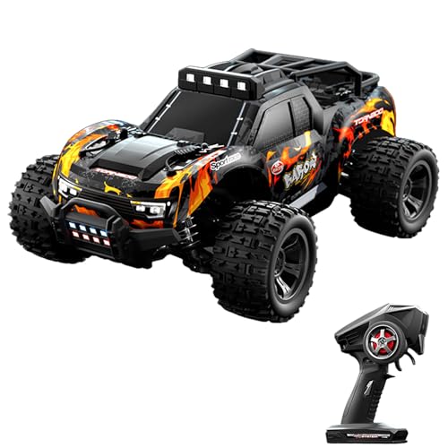 Dodoore Ferngesteuertes Auto, 1:18 28 km/h RC Auto Hochgeschwindigkeits-Geländewagen mit LED-Scheinwerfern, 4WD All Terrain Electric Crawler von Dodoore