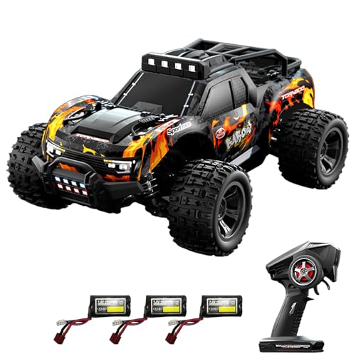 Dodoore Ferngesteuertes Auto, 1:18 28 km/h RC Auto Hochgeschwindigkeits-Geländewagen mit LED-Scheinwerfern, 4WD All Terrain Electric Crawler von Dodoore