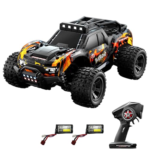 Dodoore Ferngesteuertes Auto, 1:18 28 km/h RC Auto Hochgeschwindigkeits-Geländewagen mit LED-Scheinwerfern, 4WD All Terrain Electric Crawler von Dodoore