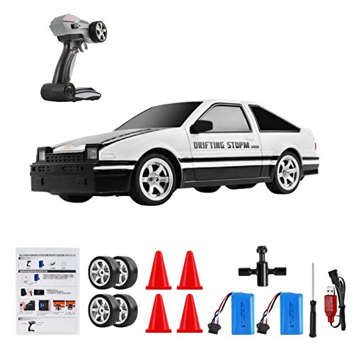 Dodoore Ferngesteuertes Auto 30KM/H RC Drift Car 1/16 4WD 2.4G Hohe Geschwindigkeit Rennauto LED-Leuchten Austauschbare Reifen USB-Aufladung Geschenk für Kinder Erwachsene Weiß 2 Batterien Dodoore Ferngesteuertes Auto 30KM/H RC Drift Car 1/16 4WD 2.4G Hohe Geschwindigkeit Rennauto LED-Leuchten Austauschbare Reifen USB-Aufladung Geschenk für Kinder Erwachsene Weiß 2 Batterien von Dodoore