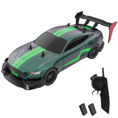 Dodoore Ferngesteuertes Auto 40 km/h RC Auto Drift 1/14 RTR 4WD 2,4 GHz 30 Min Spielspaß LED-Licht Austauschbare Reifen Hohe Geschwindigkeit RC Drift Car Kindergeschenke Erwachsene 2 Akku Dunkelgrün von Dodoore