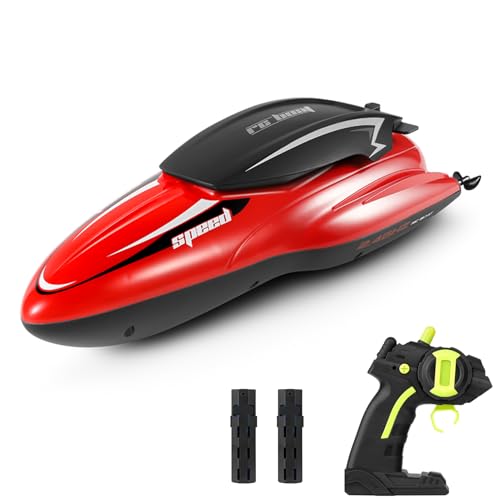 Dodoore Ferngesteuertes Boot, 2,4 GHz RC Boot Wasserdichtes Schnellboot, 30 Minuten Segelzeit, Mini Speedboat Rennboote für Pools und Seen von Dodoore